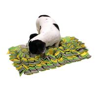 Kerbl Pet Tapis renifleur, 70x50cm, Jaune/Vert/Gris, Polyester, Jeux de Recherche et de reniflement, favorise la Concentration, pour Chiens de Toutes Races
