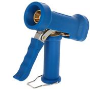 Kerbl Pistolet de nettoyage - Douchette de pulvérisation - Bleu - Laiton - Acier inoxydable - 14,5 x 5,7 x 16,3 cm - 25 l/min - Maximum 24 bar - Raccord 50 °C - Avec jet d'eau réglable en continu