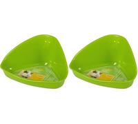 Kerbl Poêle d'angle pour Cages pour Animaux, 16 x 11 x 8 cm, Assorted (Lot de 2)