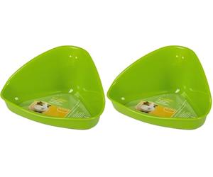 Kerbl Poêle d'angle pour Cages pour Animaux, 16 x 11 x 8 cm, Assorted (Lot de 2)