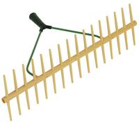 Kerbl Râteau à foin en plastique, 16 dents doubles utilisable avec n'importe quel manche d'outil