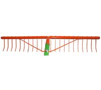 Kerbl Râteau à foin métallique sans manche, 24 dents 85 cm de large - laqué - orange
