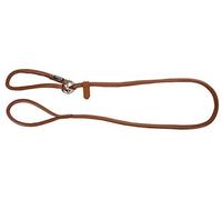 Kerbl Laisse pour chien Roma – cuir cognac, coulissante avec collier intégré 170 cm 8 mm
