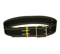 Kerbl Sangle Cloche en polyéthylène à 2 mandrins avec Cordon - Noir/Jaune - 60 mm x 120 cm