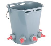 Kerbl Seau à agneau avec 5 tétines - Capacité : 8 l - Convient pour 5 agneaux - Plastique robuste de qualité alimentaire - Seau d'alimentation d'agneau