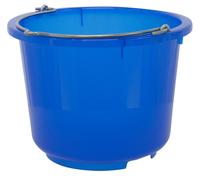 Kerbl Seau pour étable et chantier, transparent, 12 l qualité alimentaire, disponible en bleu/rose