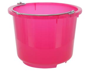 Kerbl Seau pour étable et chantier, transparent, 12 l qualité alimentaire, disponible en bleu/rose