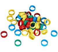 KERBL Set de 4 x 25 Bagues d'Identification pour Élevage/Agriculture Couleur Assortis 16 mm