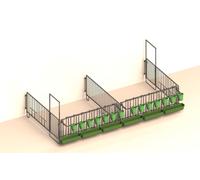 Kerbl Set double pour enclos modulaire Métal galvanisé