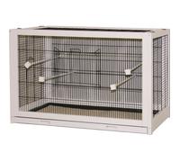 KERBL Volière en bois 100x50x60cm - Blanc - Meuble non fourni - Pour oiseau