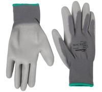 Kerbl Works 6 Paires de Gants Gnitter Grey, Gants de Travail, 10/XL, Unisexe, Gris, Polyester, revêtement PU, Atelier, Industrie, Montage, Peintre