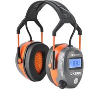 Kerbl Works Connect BT|FM Casque Radio antibruit avec Bluetooth | Bluetooth, radio FM, IPX4, fonction mains libres, batterie, casque, environnement bruyant, atelier, industrie, tonte