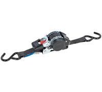 Kerbl Works Sangle d'arrimage automatique, 1 pièce, 25 mm/3 m 300/600 kg, crochet en S, noir