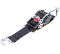 Kerbl Works Sangle d'arrimage Automatique 50 mm / 3 m avec Rembourrage - Force d'arrimage 750/1500 kg - Crochet Pointu - Noir