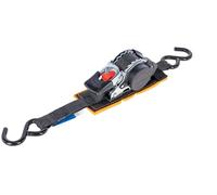 Kerbl Works Sangle d'arrimage automatique avec crochet en S, fonction d'enroulement, sangle de serrage, 1 pièce, noir, 3mx25mm