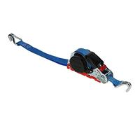 Kerbl Works Sangle d'arrimage Automatique Smart Retract, avec Crochet à Griffe, Sangle de Tension, Bleue, 5 m x 25 mm, Polyester, Extensible jusqu'à 5 m, rétraction Automatique