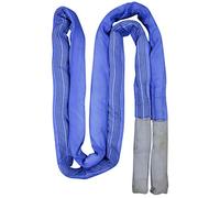 Kerbl Works Sangle de remorquage, Corde de remorquage, Bleu, 6 m, 4 cm, 56 tonnes, Polyester, Drapeaux d'avertissement, Sac de Transport