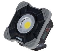 Kerbl Works WorkFire 1000 Projecteur LED Mobile, IP54, Noir, Gris, 10 x 10 x 4,5 cm, 10 W, 1000 LM, Rechargeable, Aimant intégré