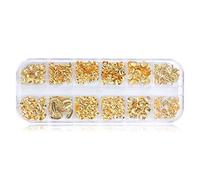 KERDEJAR 12 grilles/boîte mélangé Paillettes métal Nail Art décoration étoile de mer Coquille Soleil cocotier résine époxy matériau de Remplissage Bricolage Bijoux Artisanat remplisseur d'or