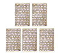 KERDEJAR Autocollant de Remplissage époxy, 5Pcs 3mm Lettres de l'alphabet Chunky Glitter résine époxy Autocollants décoratifs Lettres anglaises Chiffres remplissages en résine époxy UV Argent-A