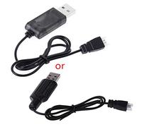 KERDEJAR Chargeur de câble USB, câble de Chargeur USB de Batterie 3.7 V pour Syma X5 X5C Hubsan H107L H107C RC quadrirotor Noir