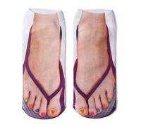 KerDejar Chaussettes basses en coton unisexe, motif 3D, motif porc, taille 37