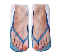 KerDejar Chaussettes basses unisexes en coton, motif 3D, motif porc