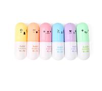 KERDEJAR Lot de 6 mini stylos surligneurs en forme d'œufs pour écrire des pilules