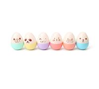 KERDEJAR Lot de 6 mini surligneurs en forme d'œuf en forme de feuille de pilule