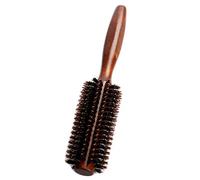 KERDEJAR Peigne, 6 Types Peigne à Cheveux en sergé Droit Brosse à Rouler en Poils de Sanglier Naturel Baril Rond soufflant Curling Bricolage Outil de Coiffure à Grain Droit Grand