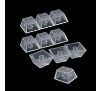 KERDEJAR R4 Keycaps Transparent Matte, 10Pcs Transparent ABS Keycaps Clavier mécanique Keycaps Matte Backlit Keycaps pour Cherry Gateron Switch Clavier Mécanique