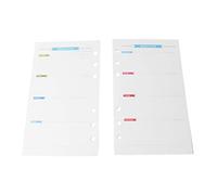 KERDEJAR Recharge Papier Intérieur, 6 Trous Spiral Planner Recharge Inner Paper Diary Weekly Plan mensuel to do List Coloré Pattern Page for A6 Loose Leaf Notebook Weekly Diary