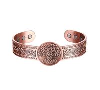 Kerdynelle Bracelet manchette en cuivre avec motifs Celtiques - Style Viking