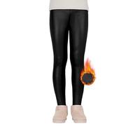 KEREDA Leggings Filles Thermo Doublé Thermoleggings Hiver Chaud Similicuir