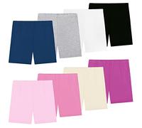 KEREDA Short Fille Enfant Cycliste Legging sous Robe Court Danse Sport Respirant 2-10 Ans Lot de 8, E 6-7 Ans