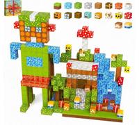 KEREITH Blocs Magnétiques 100 Pièces, Cubes de Construction 3D Aimantés, Jouet Éducatif STEM et Sensoriel, Jeu d'Assemblage Créatif Pixel, Cadeau Noël Anniversaire Idéal Garçon Fille 3 4 5 6 Ans