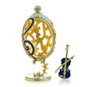 Keren Kopal Boîte à bijoux surprise en forme de clé de sol avec violon Turquoise
