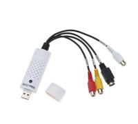 KeRestoQuebec umei-Adaptateur de capture vidéo USB 2.0,dispositif de capture vidéo,facile à brancher,pour TV DVD VHS DVR pour Win10 - Type WHITE