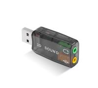 KeRestoQuebec umei-Carte son externe virtuelle 5.1 USB,adaptateur audio 3D vers micro 3.5mm,interface casque pour ordinateur portable - Type Black