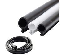 Kerf Mount Bubble Weatherstrip Seal Strip, adhésif soutenu pour une installation rapide sur les cadres de porte et les fenêtres, arrête les brouillons black-9mm/0.35in 100m/328ft