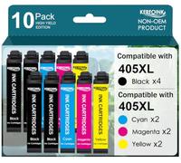KERFOINK Cartouches d'encre compatibles avec Epson 405 405XL Multipack | Workforce Pro WF-4820 WF-3820 WF-4830 WF-3825 WF-4825 WF-7840 WF-7830 WF-7835 Lot de 10 imprimantes