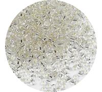 KERGAEN Perles de rocaille en verre de 4 mm en vrac - 200 g (environ 2400 pièces) - Perles rondes 6/0 pour la fabrication de bijoux - Boucles d'oreilles, bracelets, colliers