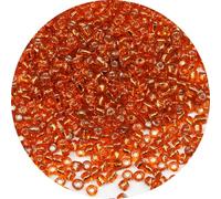 KERGAEN Perles de rocaille en verre de 4 mm en vrac - 200 g (environ 2400 pièces) - Perles rondes 6/0 pour la fabrication de bijoux - Boucles d'oreilles, bracelets, colliers