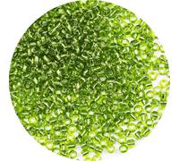 KERGAEN Perles de rocaille en verre de 4 mm en vrac - 200 g (environ 2400 pièces) - Perles rondes 6/0 pour la fabrication de bijoux - Boucles d'oreilles, bracelets, colliers