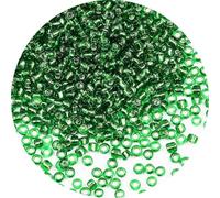 KERGAEN Perles de rocaille en verre de 4 mm en vrac - 200 g (environ 2400 pièces) - Perles rondes 6/0 pour la fabrication de bijoux - Boucles d'oreilles, bracelets, colliers