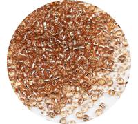 KERGAEN Perles de rocaille en verre de 4 mm en vrac - 200 g (environ 2400 pièces) - Perles rondes 6/0 pour la fabrication de bijoux - Boucles d'oreilles, bracelets, colliers