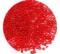 KERGAEN Perles de rocaille en verre de 4 mm en vrac - 200 g (environ 2400 pièces) - Perles rondes 6/0 pour la fabrication de bijoux - Boucles d'oreilles, bracelets, colliers