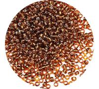 KERGAEN Perles de rocaille en verre de 4 mm en vrac - 200 g (environ 2400 pièces) - Perles rondes 6/0 pour la fabrication de bijoux - Boucles d'oreilles, bracelets, colliers