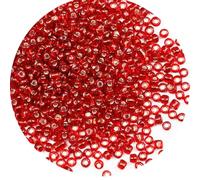 KERGAEN Perles de rocaille en verre de 4 mm en vrac - 200 g (environ 2400 pièces) - Perles rondes 6/0 pour la fabrication de bijoux - Boucles d'oreilles, bracelets, colliers