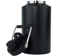 Kerilyn Carafe isotherme avec poignée, 3,7 l, en acier inoxydable, grande bouteille d'eau double sous vide pour boissons chaudes et froides, large ouverture, résistante à la transpiration, idéale pour
